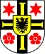 Wappen der Stadt Bad Mergentheim mit Adler in der Mitte in den Farben Gelb, weiß, schwarz und rot